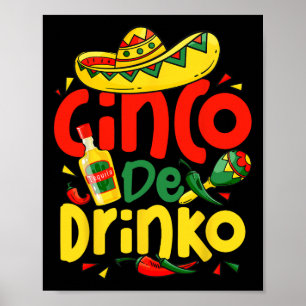 Lasse Fiesta Squad Cinco Drinko 5 Cinco De Mayo Me Poster