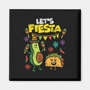 Lasse Fiesta Taco Avocado Funny Cinco De Mayo Mexi Magnet