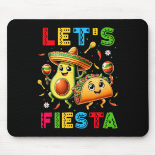 Lasse Fiesta Taco Avocado Funny Cinco De Mayo Mexi Mousepad