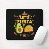 Lasse Fiesta Taco Avocado Funny Cinco De Mayo Mexi Mousepad (Mit Mouse)