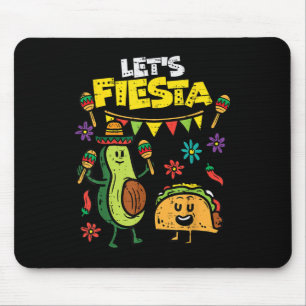 Lasse Fiesta Taco Avocado Funny Cinco De Mayo Mexi Mousepad