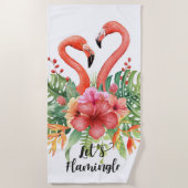 Lasse Flamingle Flamingo's Strandtuch (Vorderseite)