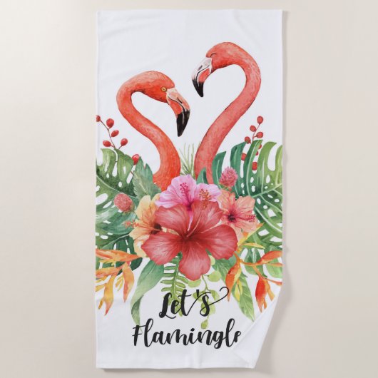 Lasse Flamingle Flamingo's Strandtuch (Vorderseite)