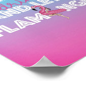 Lasse Flamingle Pool Party Bar Ombre Signage Poster (Ecke)