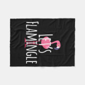 Lasse Flamingle Quote - Niedlich Flamingo Graphic Fleecedecke (Vorderseite (Horizontal))