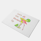 Lasse Flamingo aufschließen Fußmatte (Schrägansicht)