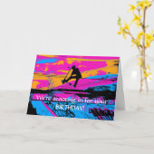 "Lasse Fliegen!" High Flying Scooter Karte (Gelbe Blume)