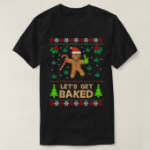 Lasse gebackenes Keks Weed Xmas Ugly Weihnachten t T-Shirt (Design vorne)