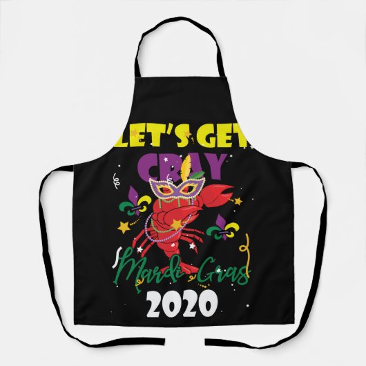 Lasse Get Cray Shirt Mardi Gras 2020 Kostüm Schürze (Vorderseite)