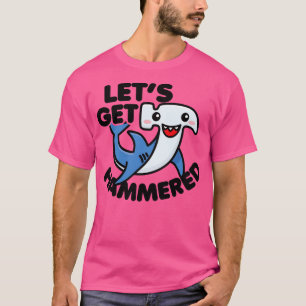 Lasse Get Hammered Niedlich Kawaii Hammerhead Funn T-Shirt