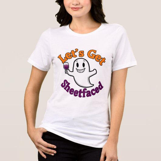 Lasse Get Sheetface Funny Halloween Womens Tshirts (Vorderseite)
