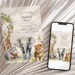 Lasse Get Wild | Kids Animal Birthday Party Einladung<br><div class="desc">Einen Geburtstagsbash für Ihr tierliebes Kind zu planen, got einfach viel leichter! Unsere stilvollen Party Einladungen-Designs bieten eine Reihe von Safari-Tieren und eine moderne Einladungsvorlage, die Ihnen Spaß und Einzigartigkeit bietet, Familie und Freunde zusammenzubringen. Außerdem steht ein digitaler Download zur Verfügung! Mit der Weiterentwicklung der Technologie feiern wir auch die...</div>