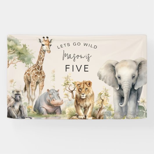 Lasse Get Wild | KINDERGEBURTSTAG PARTY Banner (Horizontal)