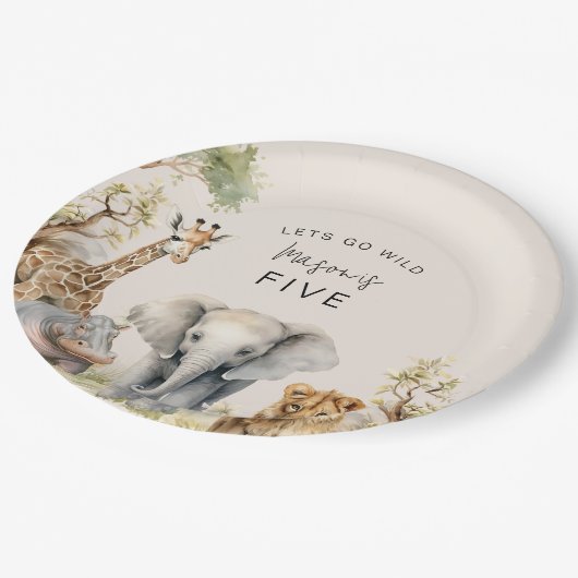 Lasse Get Wild | KINDERGEBURTSTAG PARTY Pappteller (Schrägansicht)