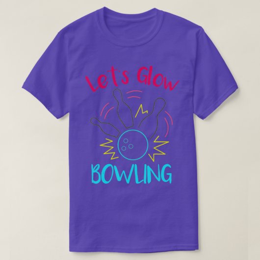 Lasse glatter Bowling glühen im Dunkelneon Party F T-Shirt (Design vorne)
