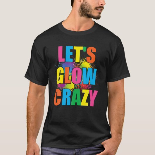 Lasse Glow Crazy Glow Party Paint Spritzer Geburts T-Shirt (Vorderseite)