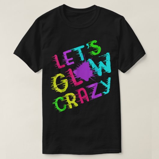 Lasse Glow Crazy Party Retro Neon 80er Rave Farbe T-Shirt (Design vorne)