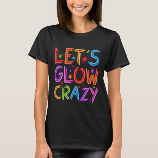 Lasse Glow Crazy Party Retro Neon 80er Rave Farbe T-Shirt (Vorderseite)