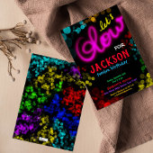 Lasse Glow Neon Party Einladung zum Geburtstag