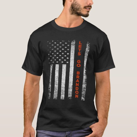 Lasse Go Brandon - Amerikanische Flagge gestört T-Shirt (Vorderseite)