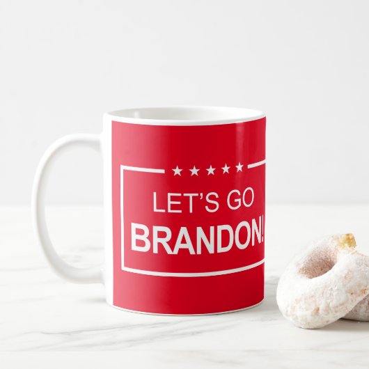 Lasse Go Brandon Funny Trump 2024 Kaffeetasse (Mit Donut)