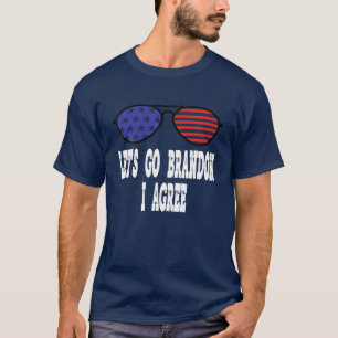 Lasse Go Brandon Ich stimme zu Funny Biden Zitat R T-Shirt