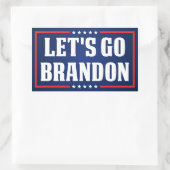 Lasse Go Brandon lustige Anti Biden Pro trump 2024 Rechteckiger Aufkleber (Tasche)