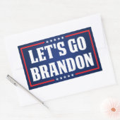 Lasse Go Brandon lustige Anti Biden Pro trump 2024 Rechteckiger Aufkleber (Umschlag)