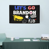 LASSE GO BRANDON mit TRUMP Banner (Messeveranstaltung)