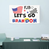 LASSE GO BRANDON mit TRUMP Hair Banner (Messeveranstaltung)