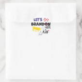 LASSE GO BRANDON mit TRUMP Runder Aufkleber (Tasche)