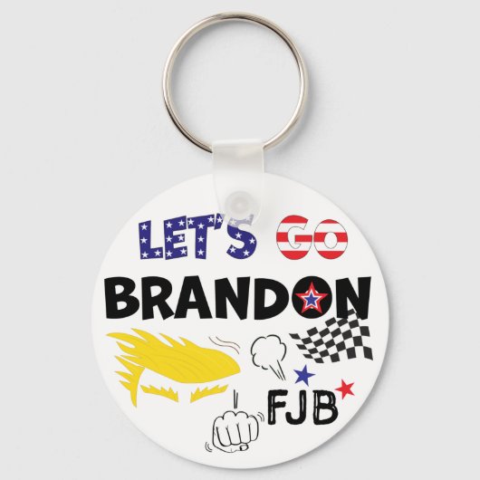 LASSE GO BRANDON mit TRUMP Schlüsselanhänger (Vorderseite)