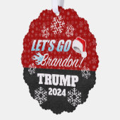 Lasse Go Brandon Trump 2024 Ornament Karte (Links)