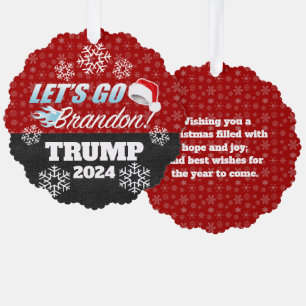 Lasse Go Brandon Trump 2024 Ornament Karte