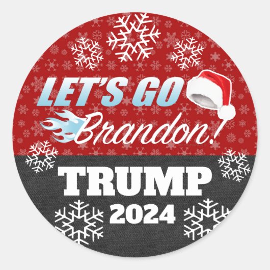Lasse Go Brandon Trump 2024 Ornament Runder Aufkleber (Vorderseite)