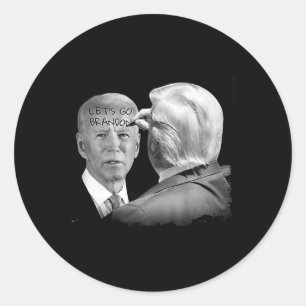 Lasse Go Brandon Trump schreibt über Bidens Forehe Runder Aufkleber