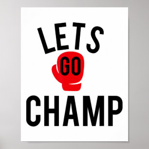 Lasse Go Champ Grafik Boxing Poster