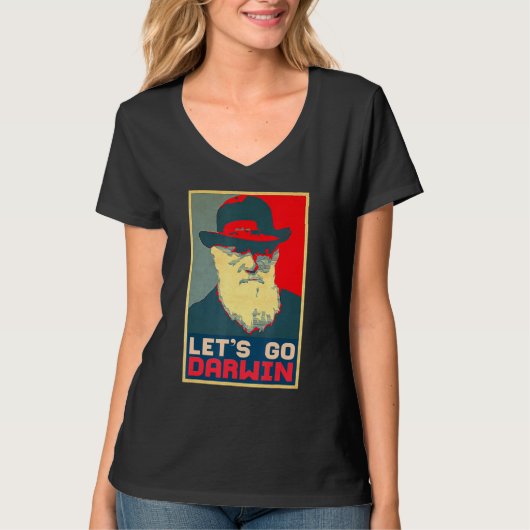 Lasse Go Darwin Funny Trendy Sarcastic Let's Go Da T-Shirt (Vorderseite)
