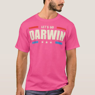Lasse Go Darwin Sarcastic Sprichwort USA Flag Man  T-Shirt