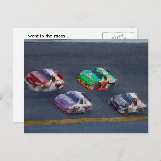 Lasse Go Racing! Postkarte (Vorne/Hinten)