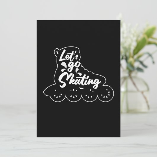 Lasse Go Skaten Inline Skater Rollerblading Gesche Einladung (Stehend Vorderseite)