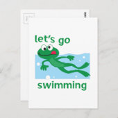 LASSE GO SWIMMING POSTKARTE (Vorne/Hinten)