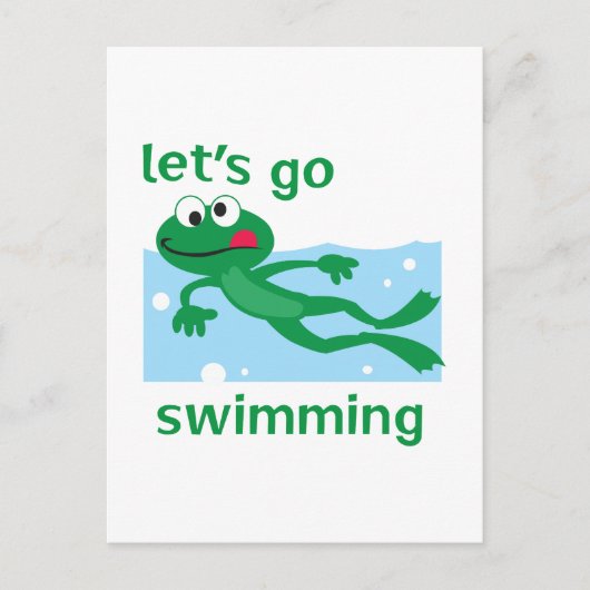 LASSE GO SWIMMING POSTKARTE (Vorderseite)
