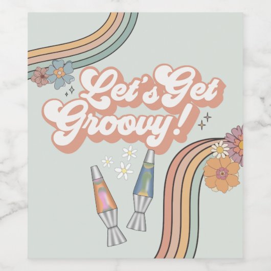 Lasse Groovy Geburtstagsparty Weinetikett (Einzelnes Label)