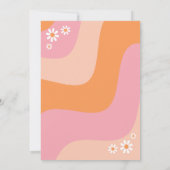 Lasse Groovy Retro 70er Kinderdusche Einladung (Rückseite)