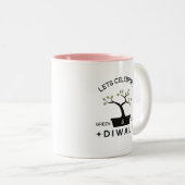 Lasse grün & sauber Diwali feiern Zweifarbige Tasse (VorderseiteRechts)