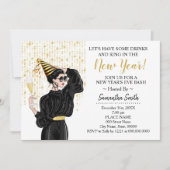 Lasse im Neujahr Glitzer einen Drink zum Ring trin Einladung (Vorderseite)