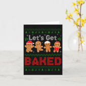 Lasse Keks backen Team Gingerbread Chri Karte (Gelbe Blume)
