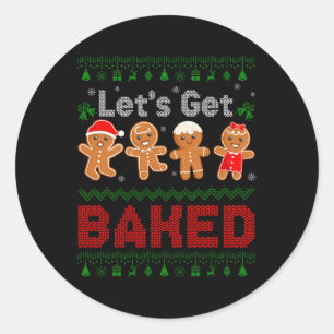 Lasse Keks backen Team Gingerbread Chri Runder Aufkleber