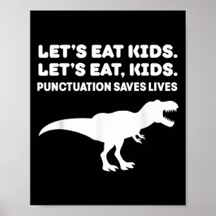 Lasse Kids Dinosaur T-rex Dino Interpunktion Teac  Poster